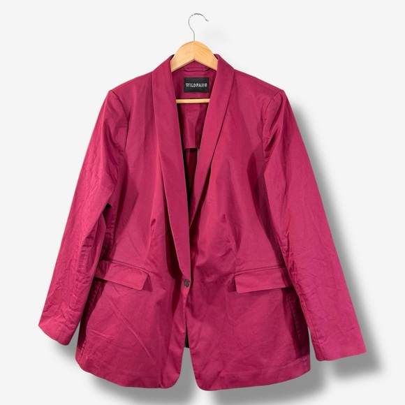 Wildfang Essential Tux Blazer Size 1X Mulberry Holiday 2024 Collection - Picture 1 of 15